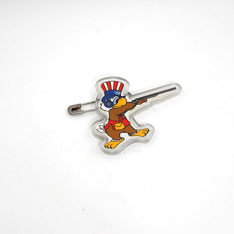 Fujicolor 1984 Summer Olympic Sam Eagle Mascot Pins (Vintage)