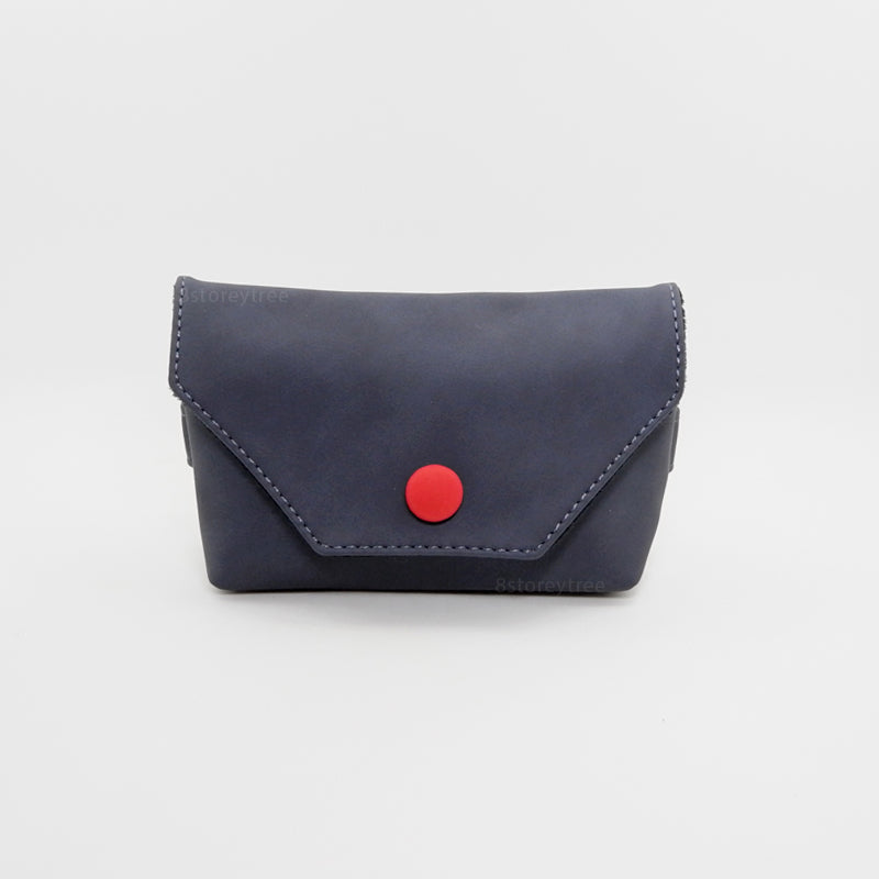 Red Button Soft Camera Pouch / Bag