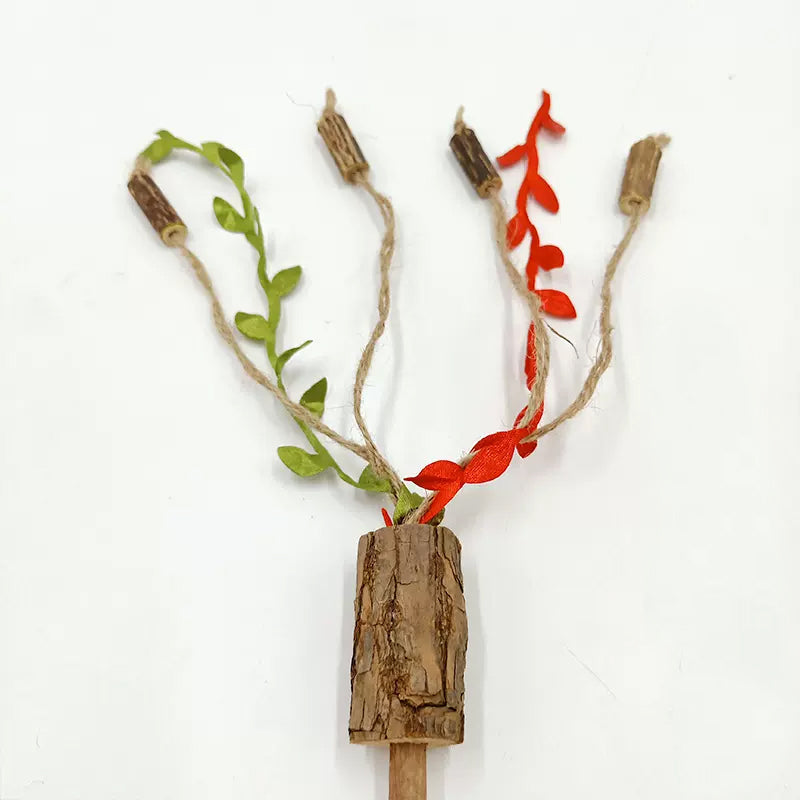 Polygonum Wood Tassel Cat Stick Toy
