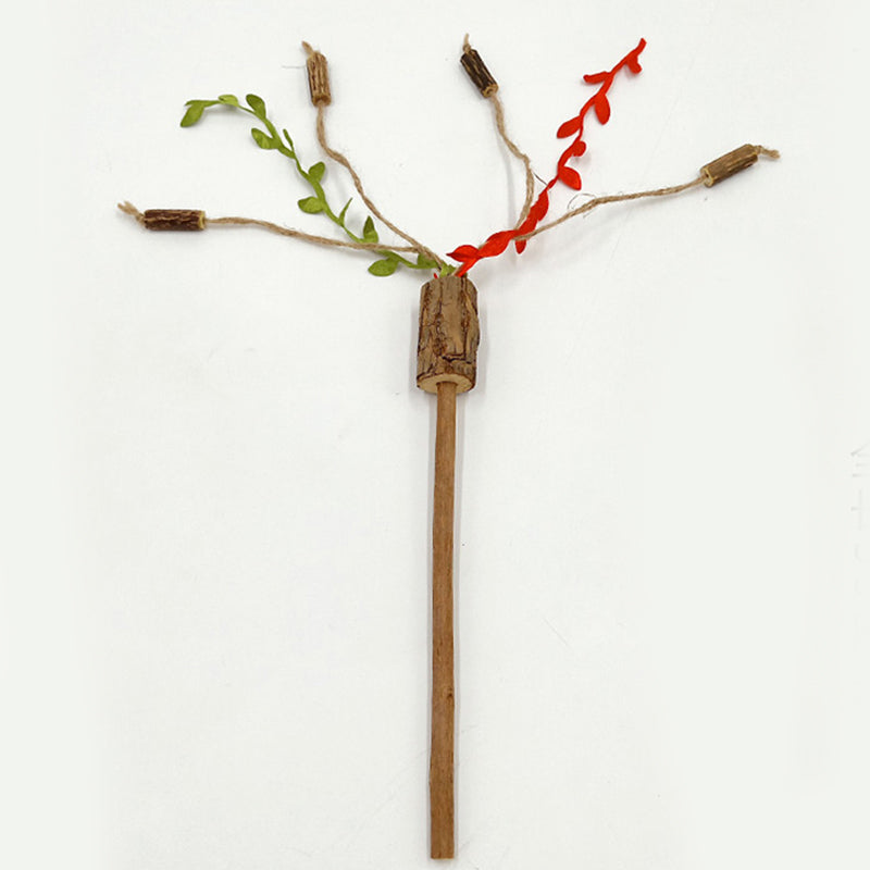 Polygonum Wood Tassel Cat Stick Toy