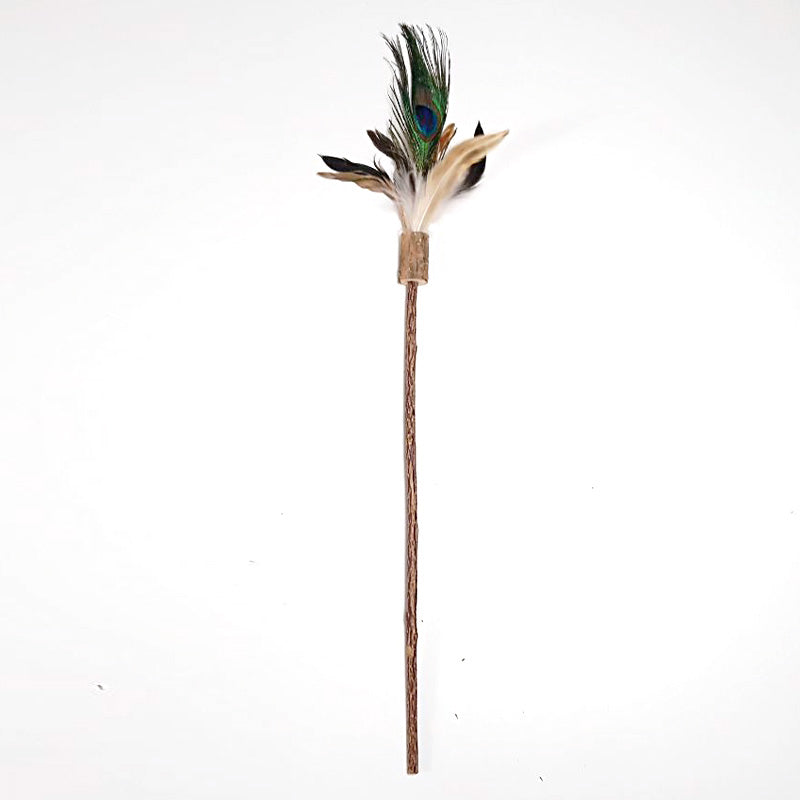 Polygonum Wood Feather Cat Stick Toy