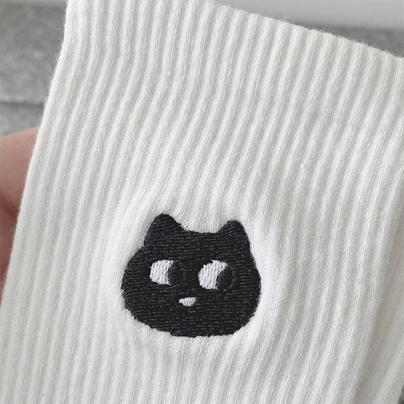 Cute Cat Socks (Black & White)