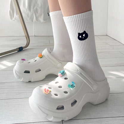 Cute Cat Socks (Black & White)