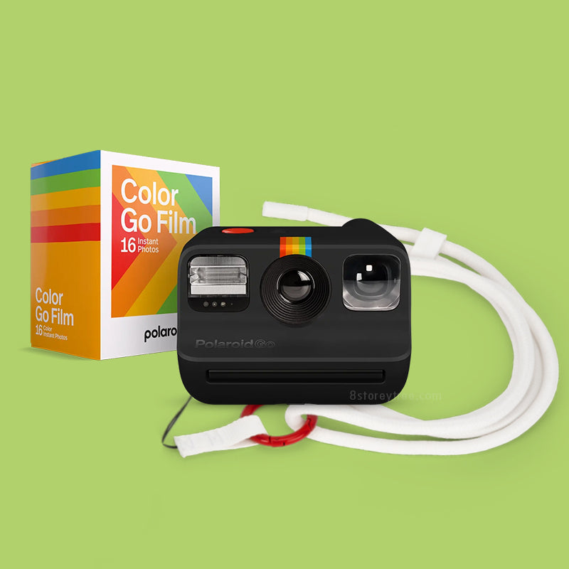 Polaroid Go Instant Camera (Black) - Adjustable Strap Set - 8storeytree