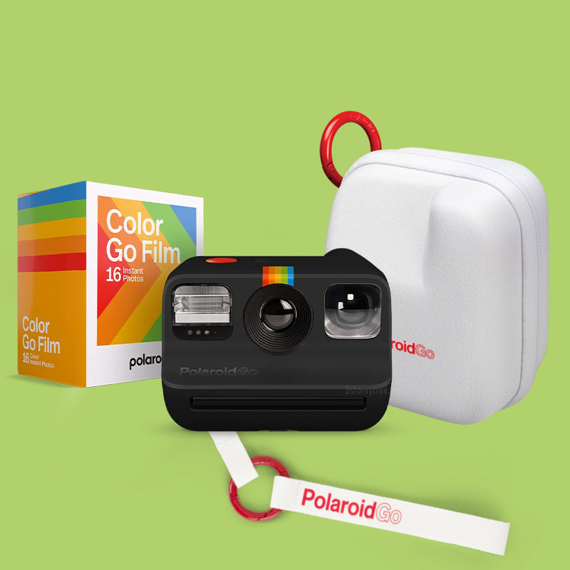 Polaroid Go Instant Camera (Black) - Strap & Case Set - 8storeytree