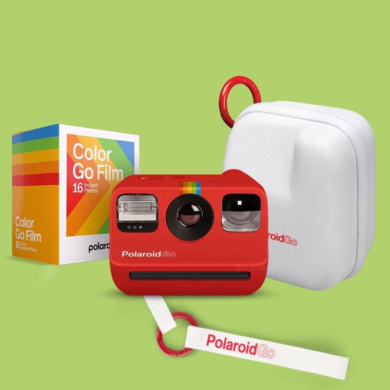 Polaroid Go Instant Camera (Red) - Strap & Case Set - 8storeytree