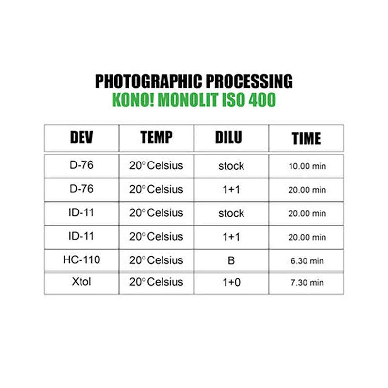 KONO! MONOLIT 400 Black & White 35mm Film - 8storeytree