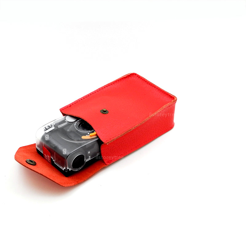 Colour Leather Camera Pouch