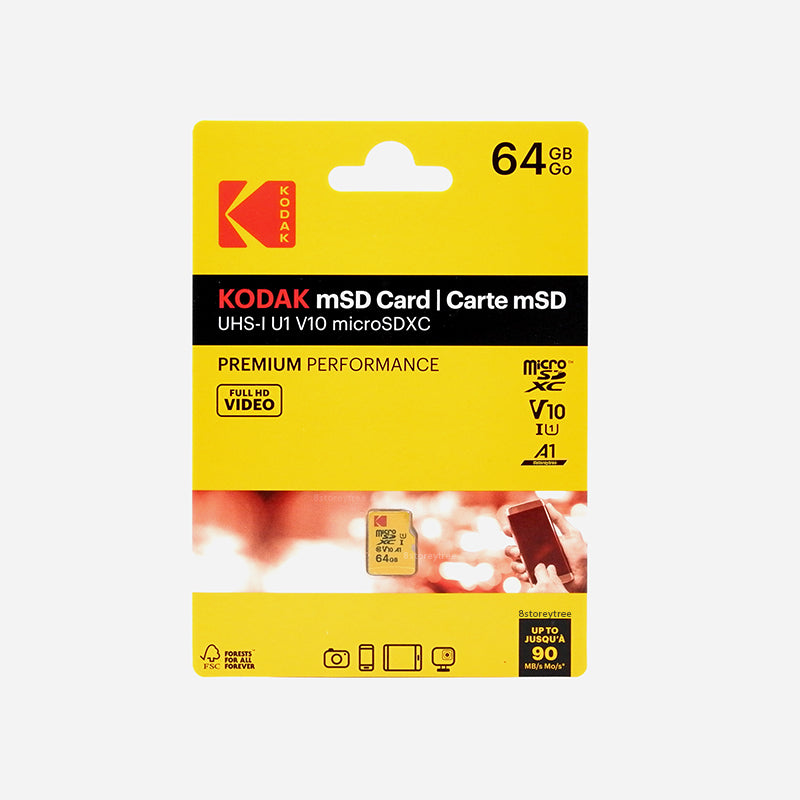 美品【おまけSDカード付64G】Kodak Charmera イエロー Kodak micro SDCard / MicroSDHC / MicroSDXC (Premium Performance