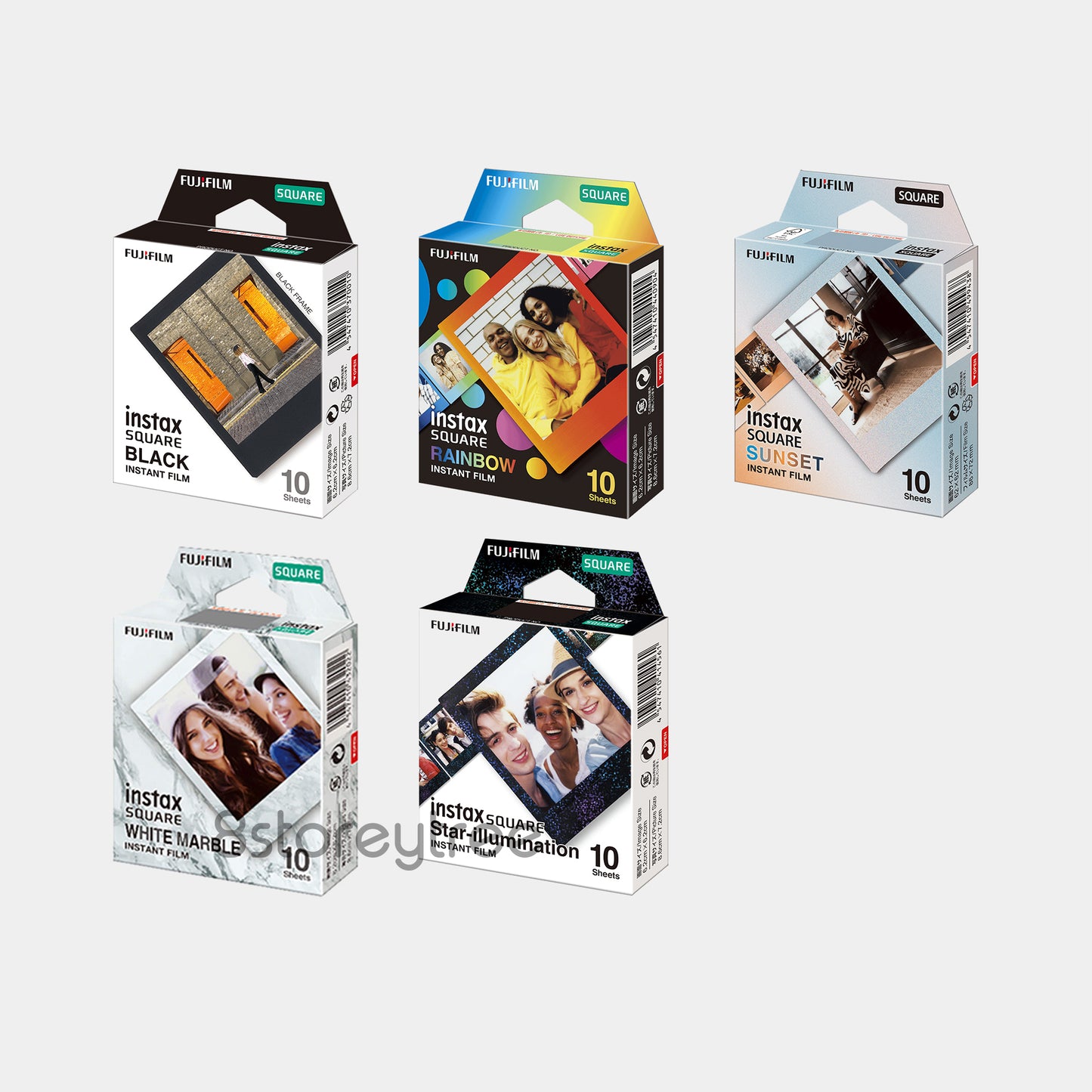 Fujifilm Instax Square Film - Border Editions (10 Exposures)