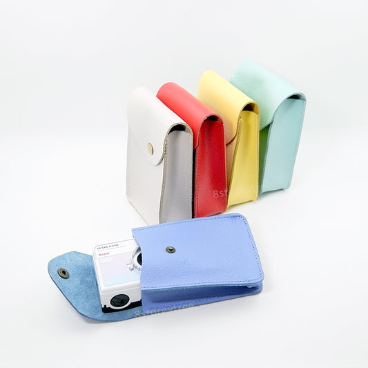 Colour Leather Camera Pouch