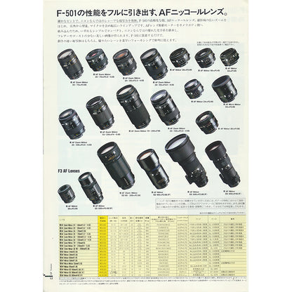 Nikon - Nikon F-501AF Catalogue