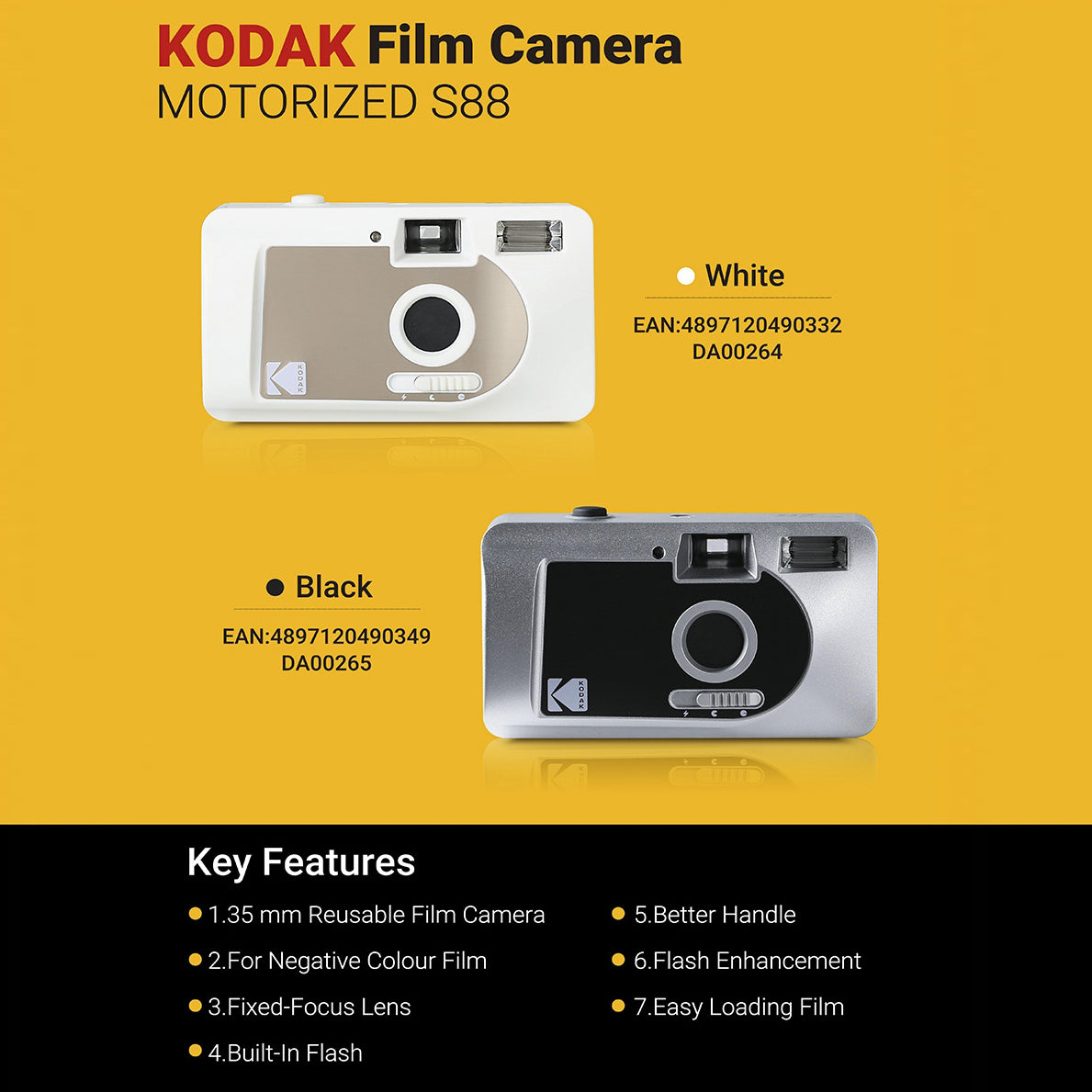 Kodak S88 Motorised 35mm Film Camera