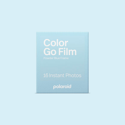 Polaroid Go Color Film Pack | Powder Blue Frame Edition (16 Photos)