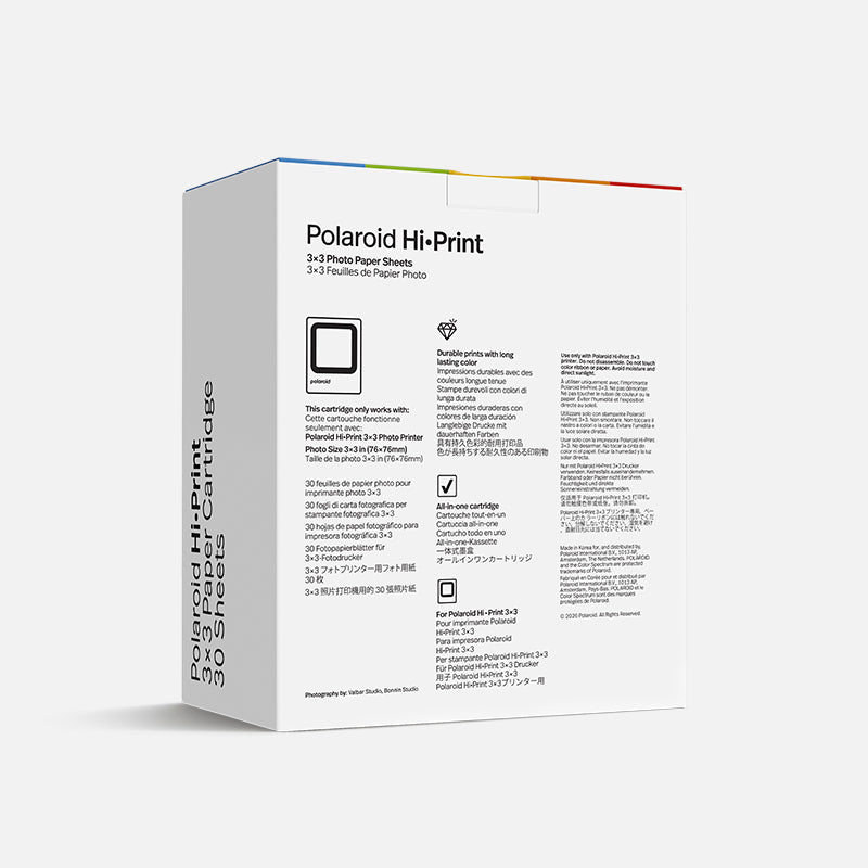 Polaroid Hi-Print 3x3 Paper Cartridge ‑ 30 sheets