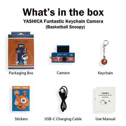 YASHICA x Peanuts Funtastic Keychain Camera (Basketball Snoopy)