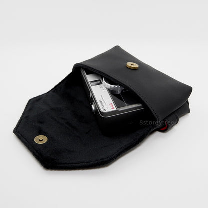 Red Button Soft Camera Pouch / Bag