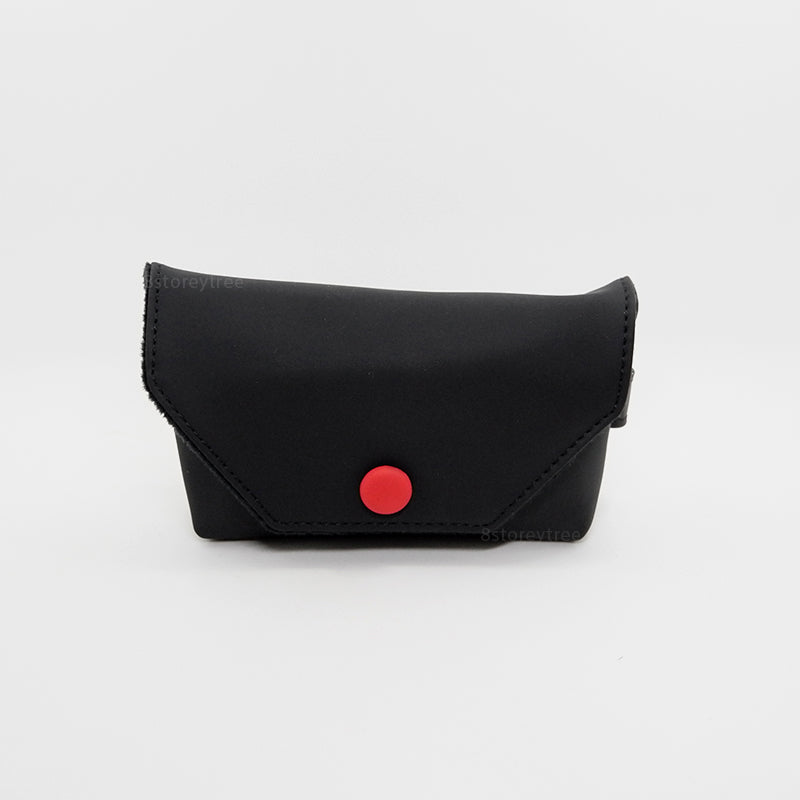 Red Button Soft Camera Pouch / Bag