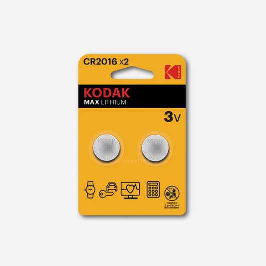 Kodak - Max Lithium CR2016 Button Cell Battery