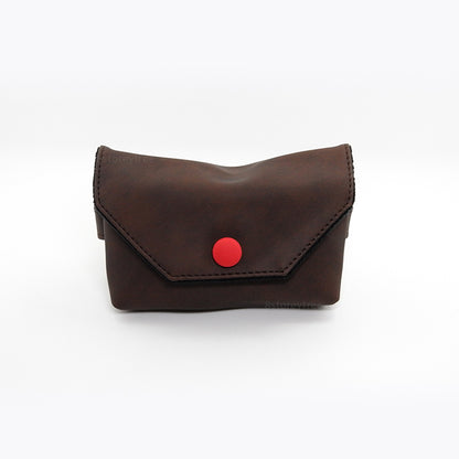 Red Button Soft Camera Pouch / Bag