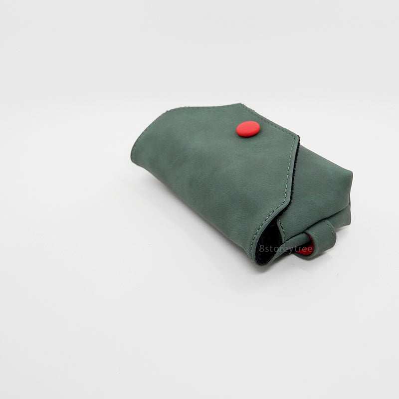 Red Button Soft Camera Pouch / Bag