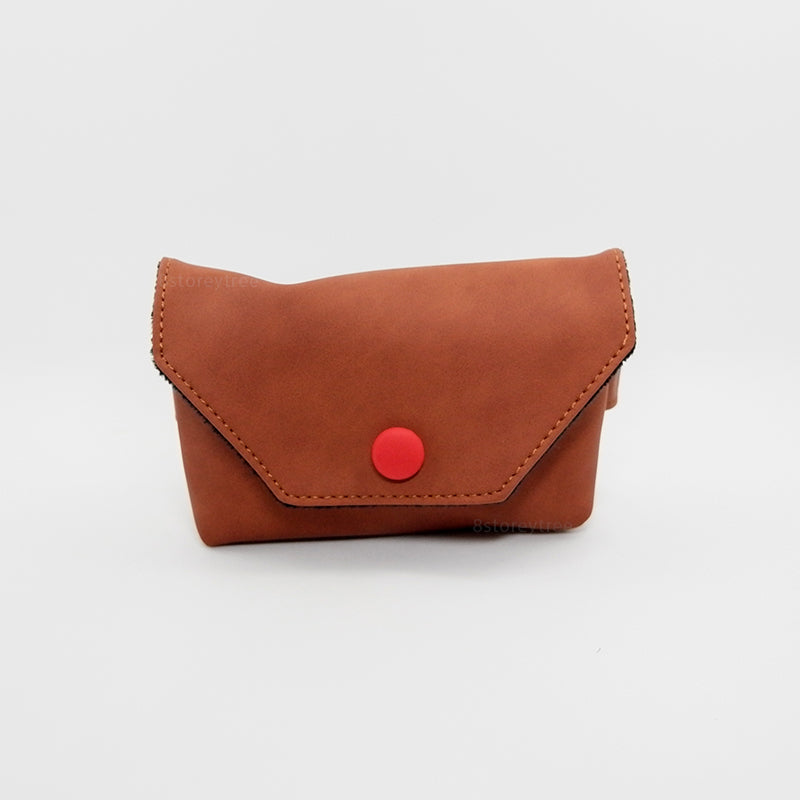 Red Button Soft Camera Pouch / Bag