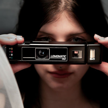 Lomography Lomomatic 110 Camera & Flash (Metal Nocturne)