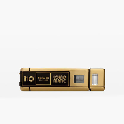 Lomography Lomomatic 110 Camera & Flash (Panthera Brass)