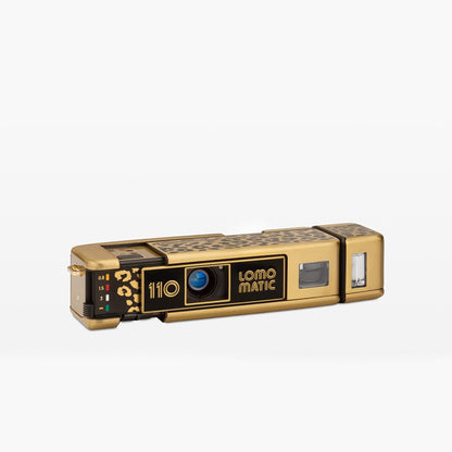 Lomography Lomomatic 110 Camera & Flash (Panthera Brass)