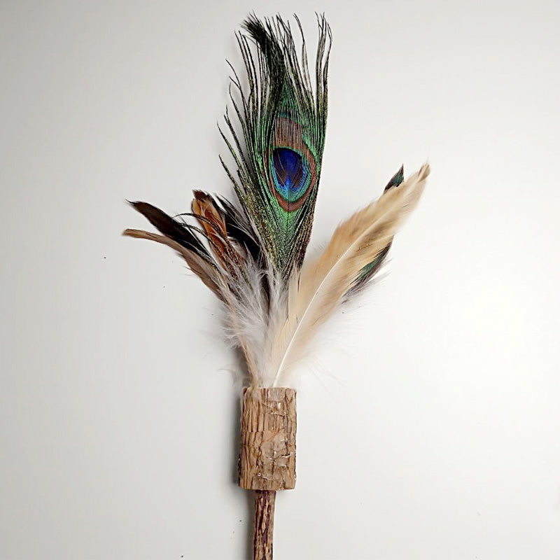 Polygonum Wood Feather Cat Stick Toy