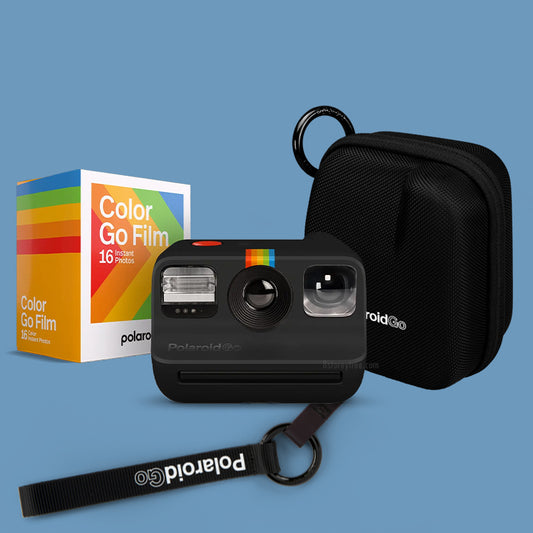 Polaroid Go Instant Camera (Black) - Strap & Case Set - 8storeytree