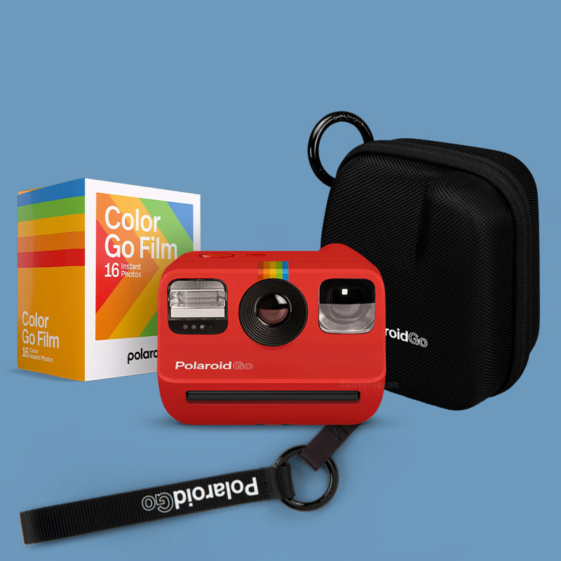Polaroid Go Instant Camera (Red) - Strap & Case Set - 8storeytree