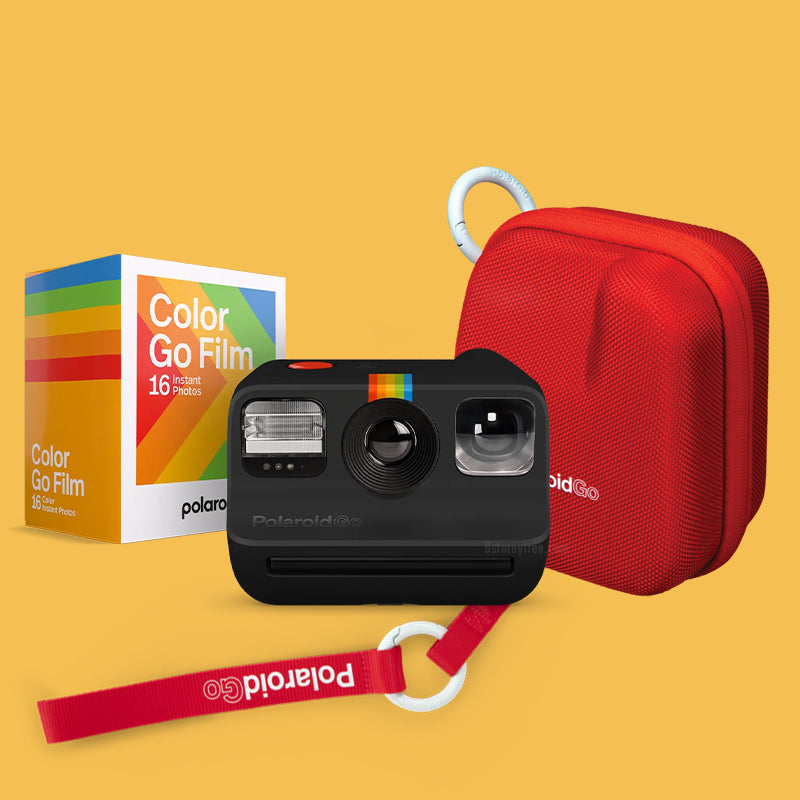 Polaroid Go Instant Camera (Black) - Strap & Case Set - 8storeytree