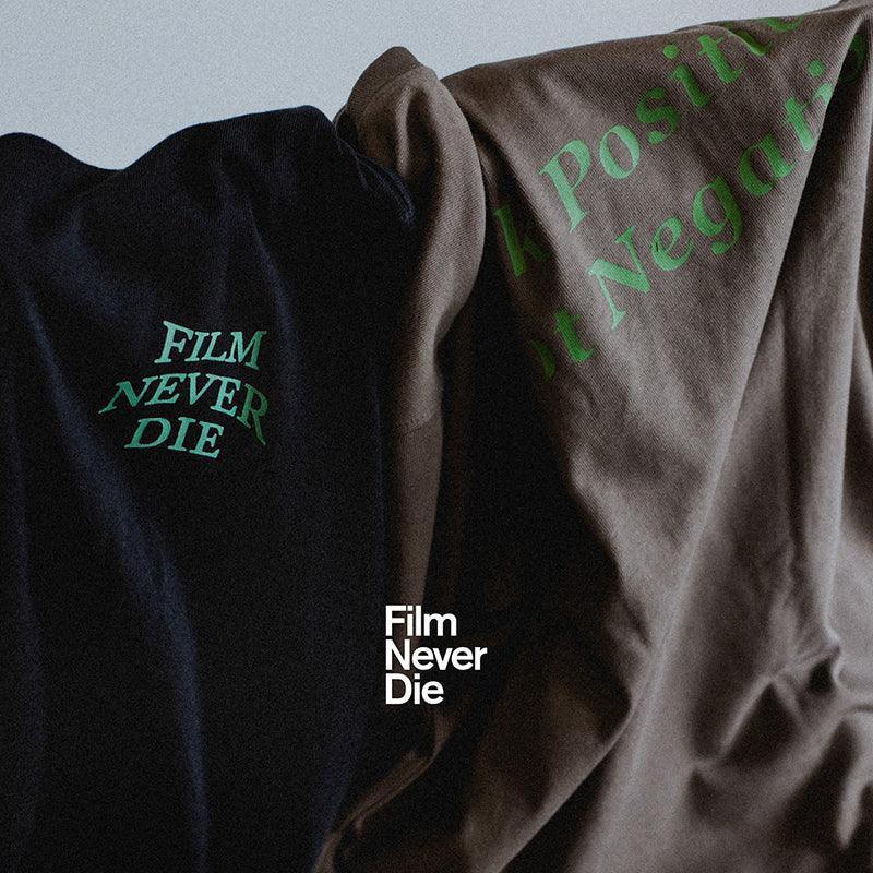 FilmNeverDie - 'Think Positive, Shoot Negative' T-Shirt - 8storeytree