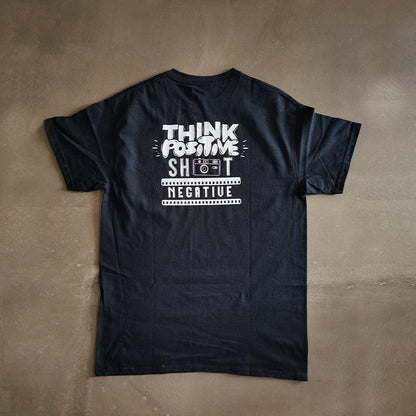 FilmNeverDie Think Positive Shoot Negative T-Shirt - 8storeytree