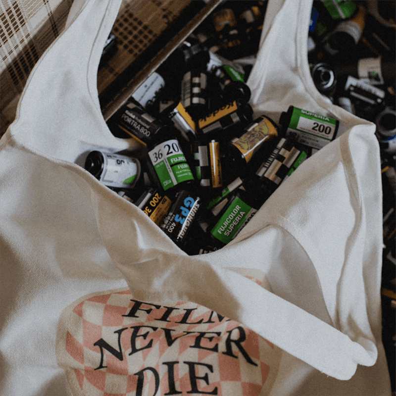 FilmNeverDie White Tote Bag - Limited Edition - 8storeytree