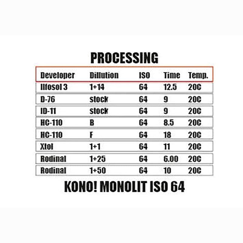 KONO! MONOLIT 64 Black & White 35mm Film - 8storeytree