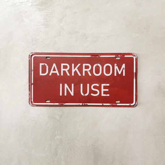 Tin Sign - Darkroom in Use - 8storeytree